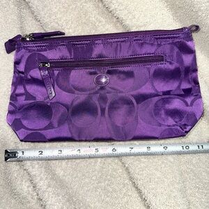NWOT Coach Signature Nylon Clutch/Cosmetic Bag